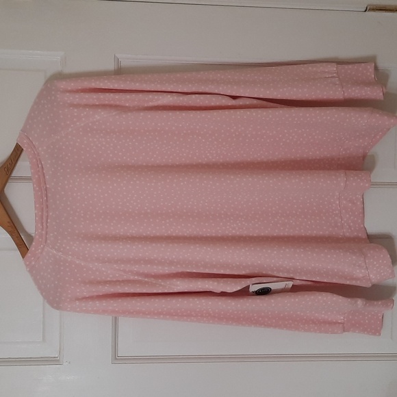 NWT P.J.SALVAGE BLUSH/WHITE POLKA DOT TOP SZ 2X, Perfect for Valentine’s Day! 🩷 - Picture 10 of 14